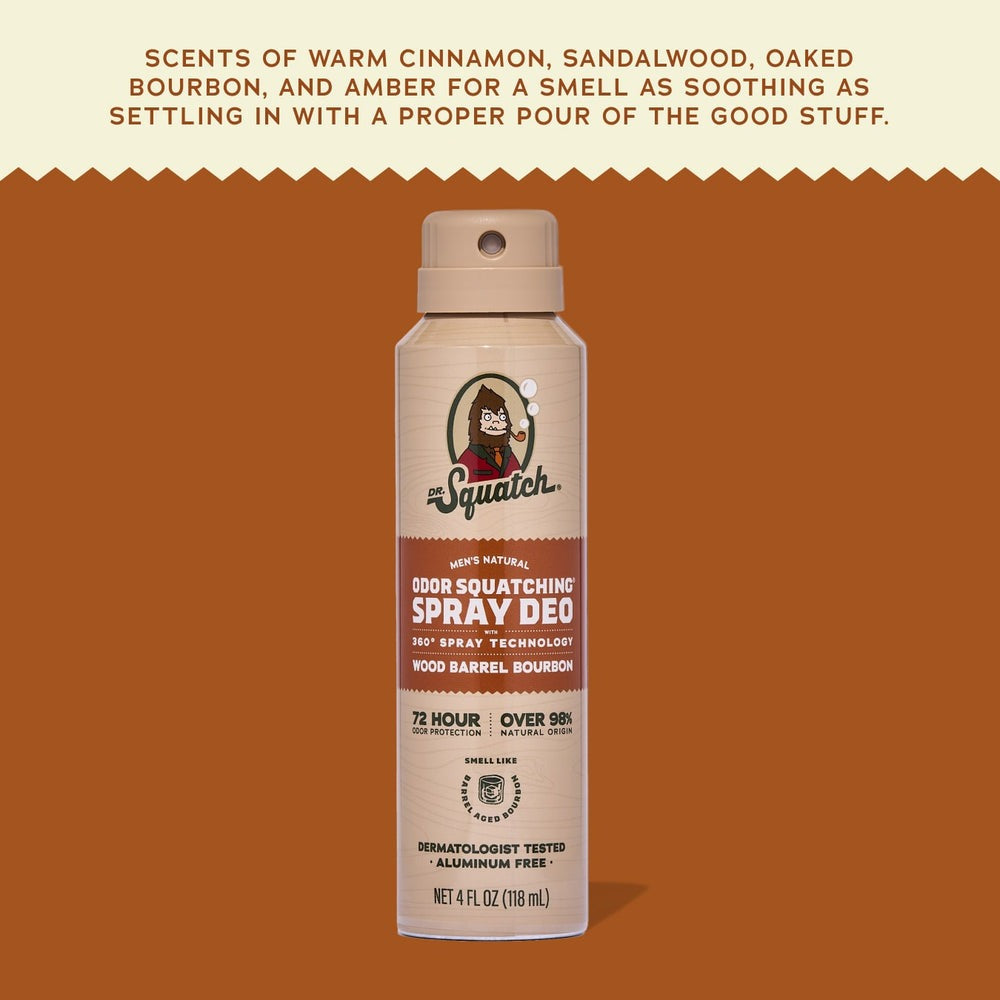 Wood Barrel Bourbon Spray Deodorant