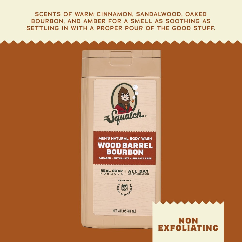 14 oz Wood Barrel Bourbon Body Wash